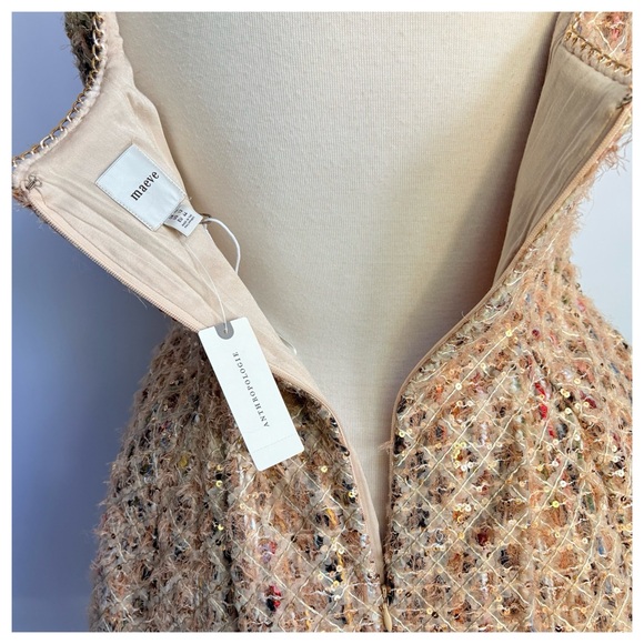 NWT Anthropologie Maeve Tweed Fit & Flare Mini Dress - Picture 15 of 16